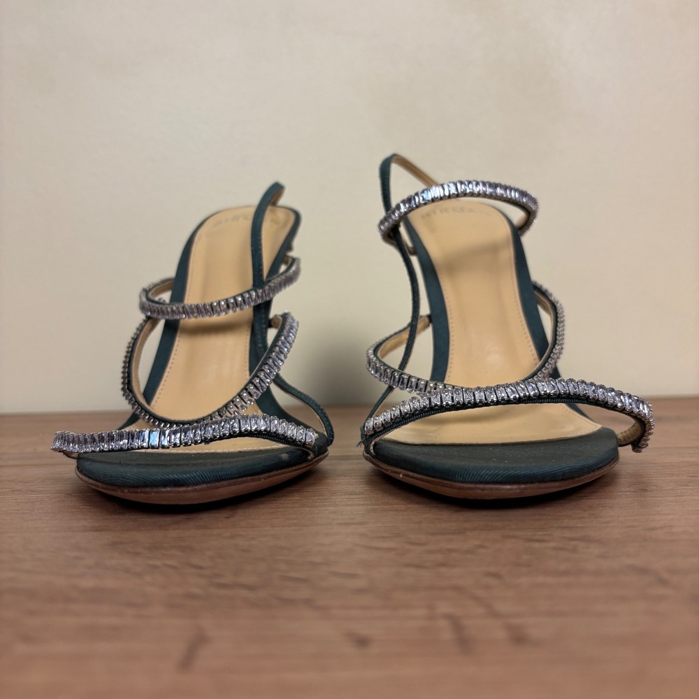 ALEXANDRE BIRMAN Sally Zircone Sandal Heel Emerald Green Women Size 39.5 Formal - Picture 7 of 14